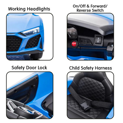 Kahuna Audi Sport Licensed Kids Electric Ride On Car Remote Control - Blue - Mekamart Australia