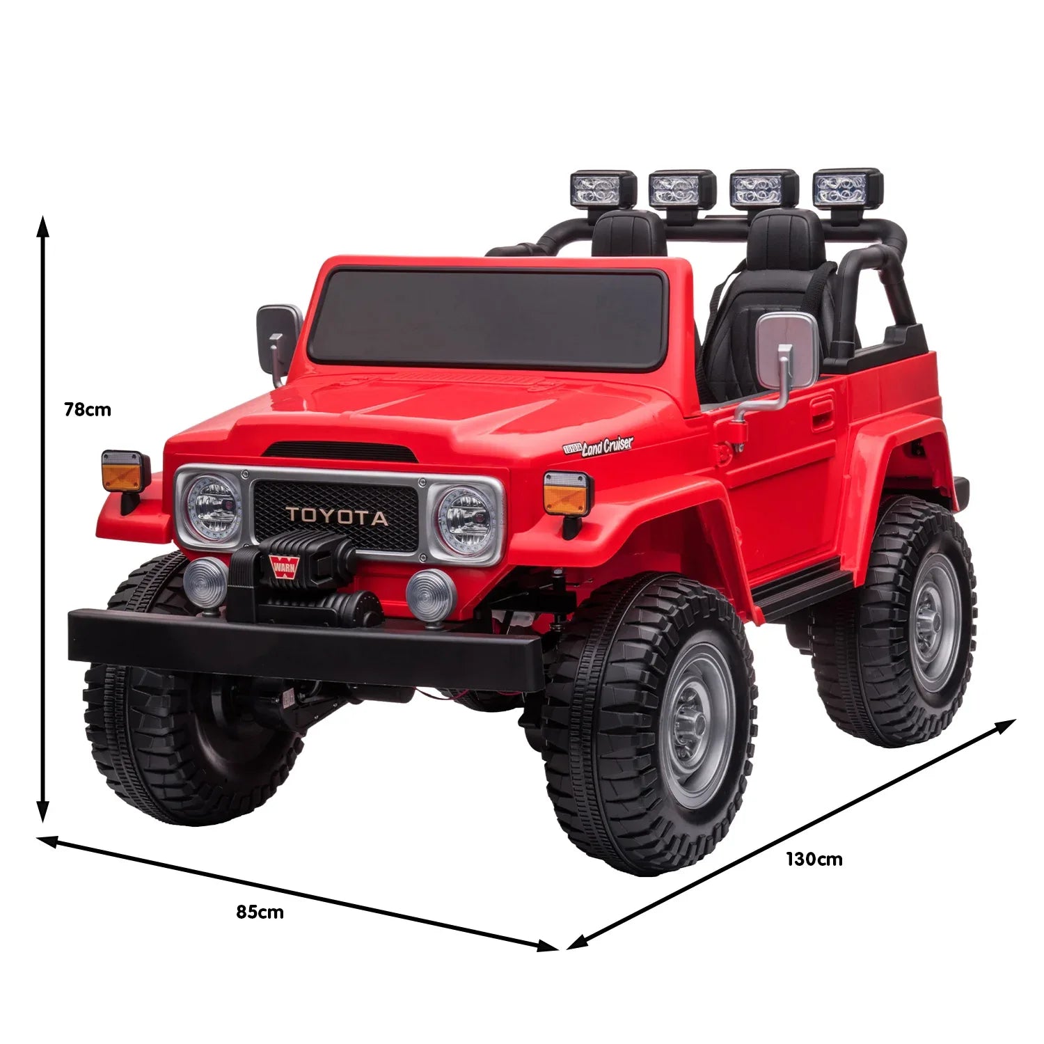 Kahuna Licensed Toyota FJ-40 Electric Kids Ride On Car by Kahuna - Red - Mekamart Australia