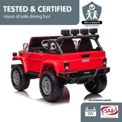 Kahuna Licensed Toyota FJ-40 Electric Kids Ride On Car by Kahuna - Red - Mekamart Australia