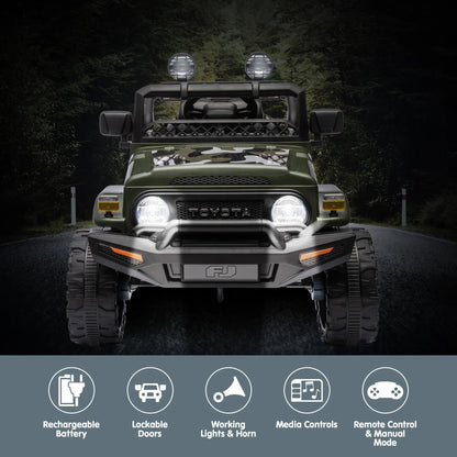 Kahuna Authorised Toyota FJ Cruiser Kids Electric Ride On Car - Green - Mekamart Australia