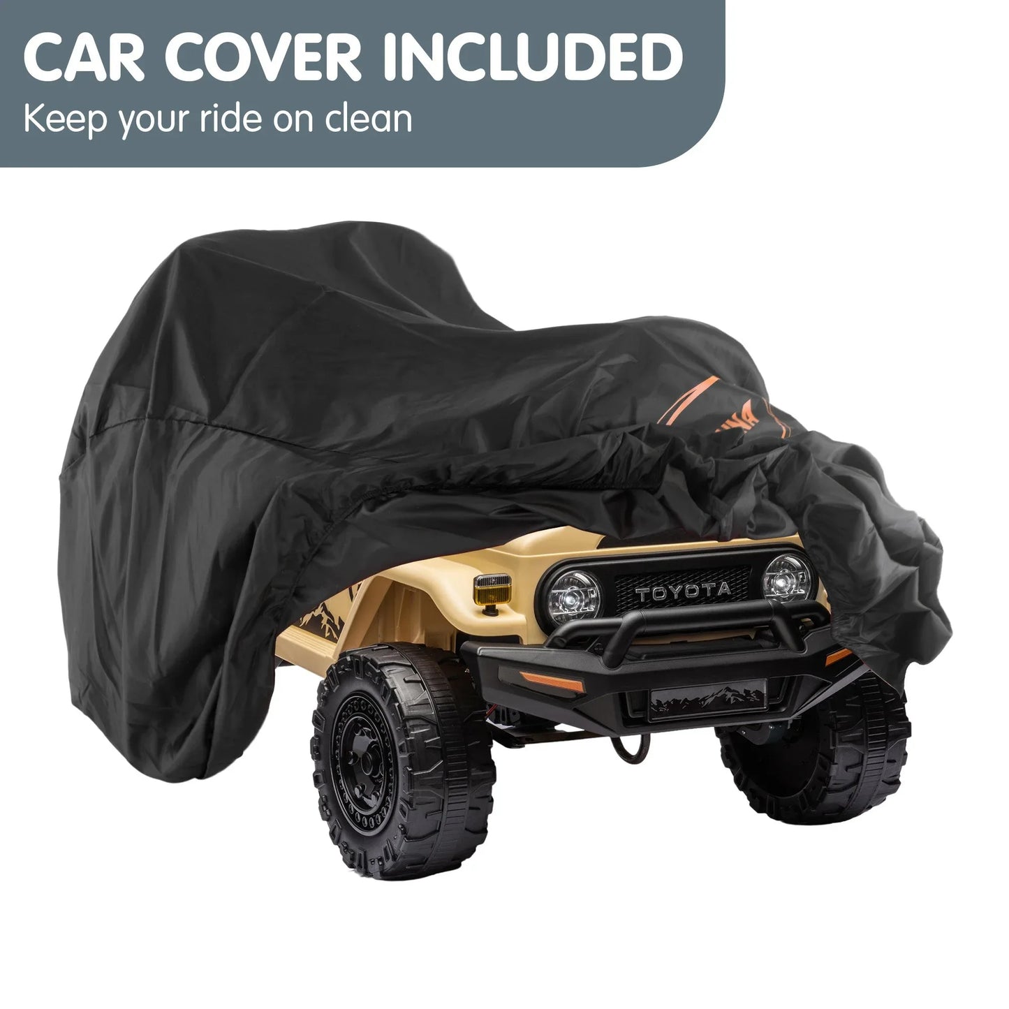 Kahuna Authorised Toyota Fj Cruiser Kids Electric Ride On Car - Khaki - Mekamart Australia