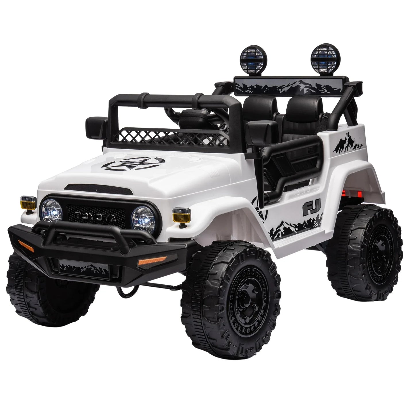 Kahuna Authorized Toyota Electric Kids Ride-on Car Fj Cruiser - White - Mekamart Australia