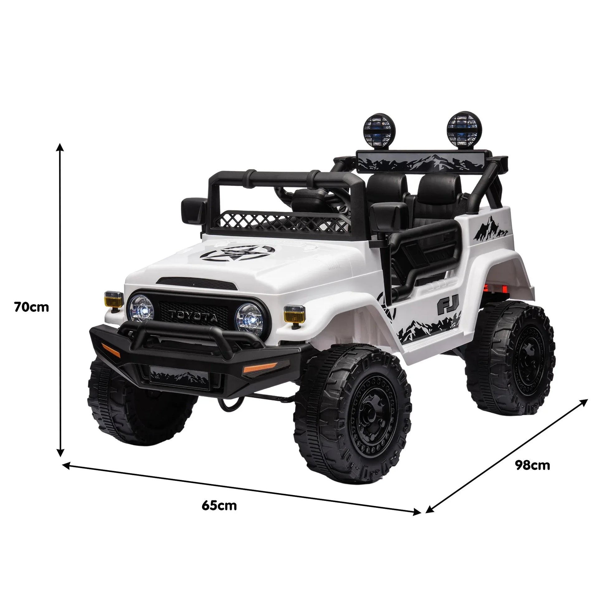 Kahuna Authorized Toyota Electric Kids Ride-on Car Fj Cruiser - White - Mekamart Australia