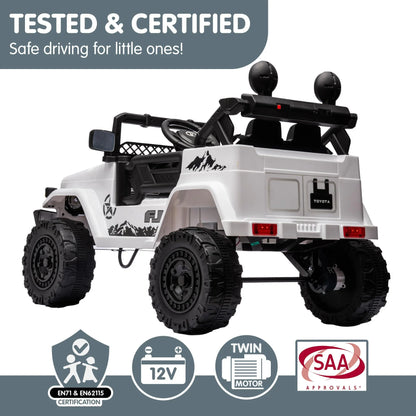 Kahuna Authorized Toyota Electric Kids Ride-on Car Fj Cruiser - White - Mekamart Australia