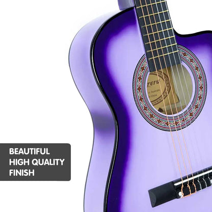 Karrera Childrens Acoustic Guitar Kids - Purple - Mekamart Australia