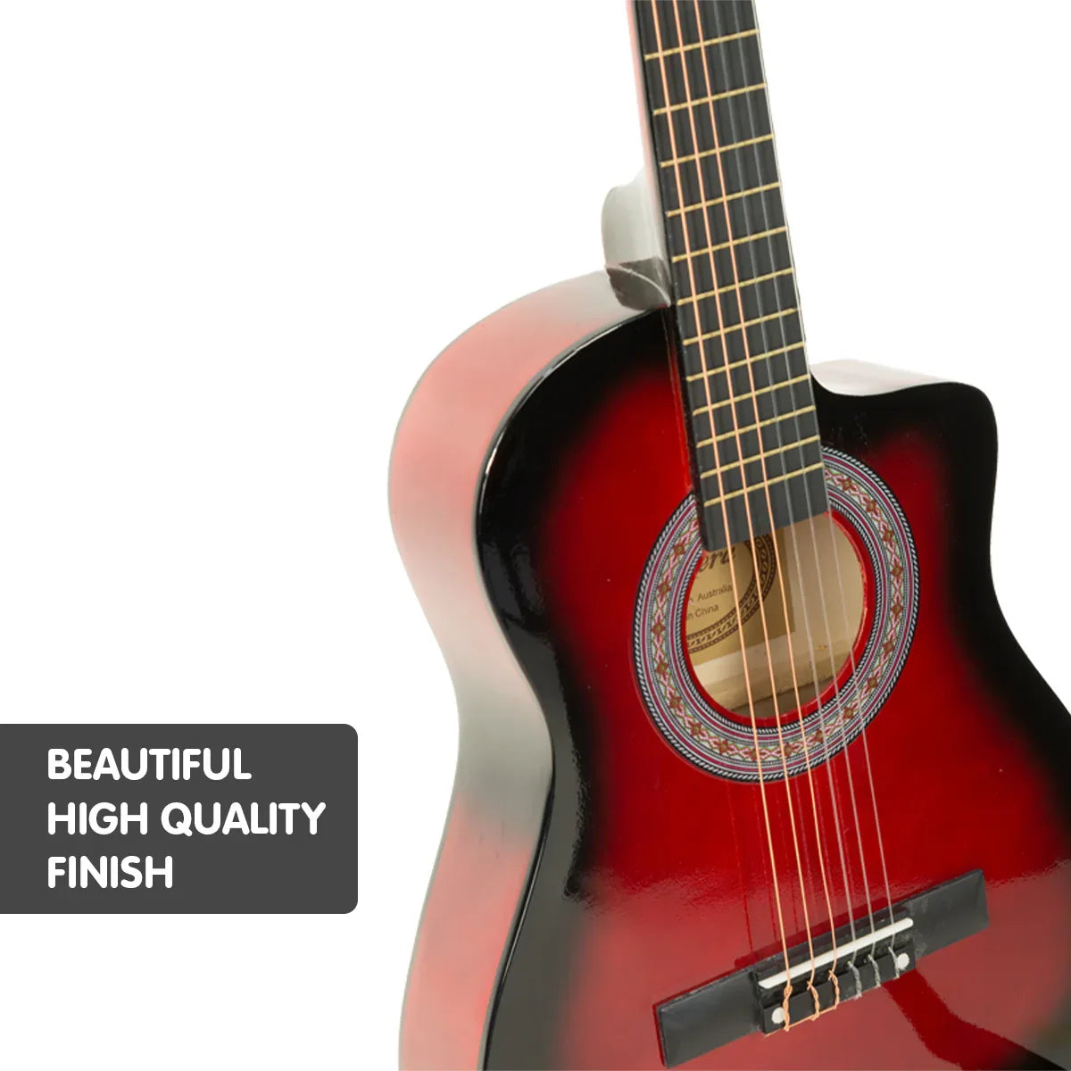 Karrera Childrens Acoustic Guitar Kids - Red - Mekamart Australia