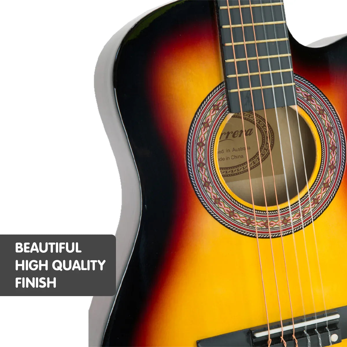 Karrera Childrens Acoustic Guitar Kids - Sunburst - Mekamart Australia