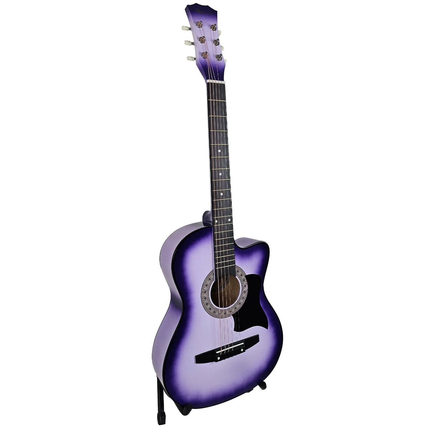 Karrera 38in Pro Cutaway Acoustic Guitar with guitar bag - Purple Burst - Mekamart Australia