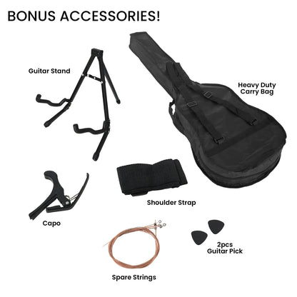 Karrera 38in Pro Cutaway Acoustic Guitar with guitar bag - Purple Burst - Mekamart Australia