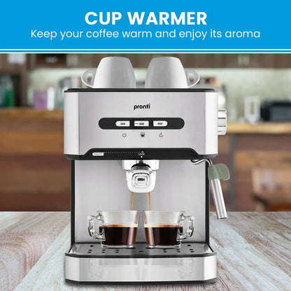 Pronti 1.6L Automatic Coffee Espresso Machine with Steam Frother - Mekamart Australia