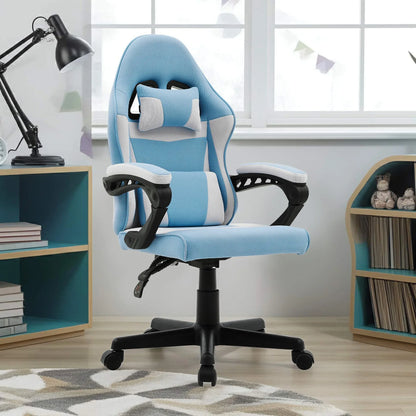 Sarantino Antre Kids Study Gaming Chair in Black and White Office Adjustable Height Chair - Mekamart Australia