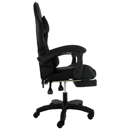 Sarantino Cueva Reclining High Back Office Gaming Chair Black Retractable Footrest Computer Seat - Mekamart Australia