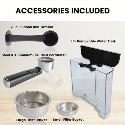 Pronti Toaster, Kettle & Coffee Machine Breakfast Set - White - Mekamart Australia
