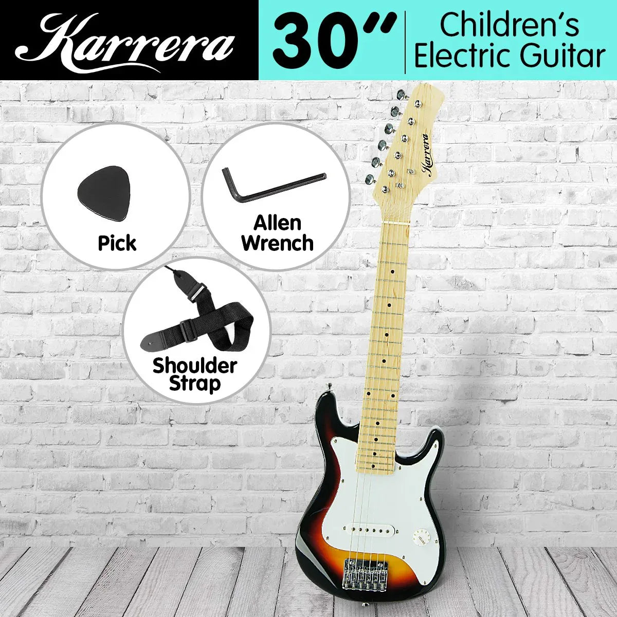Karrera Childrens Electric Guitar Kids - Sunburst - Mekamart Australia