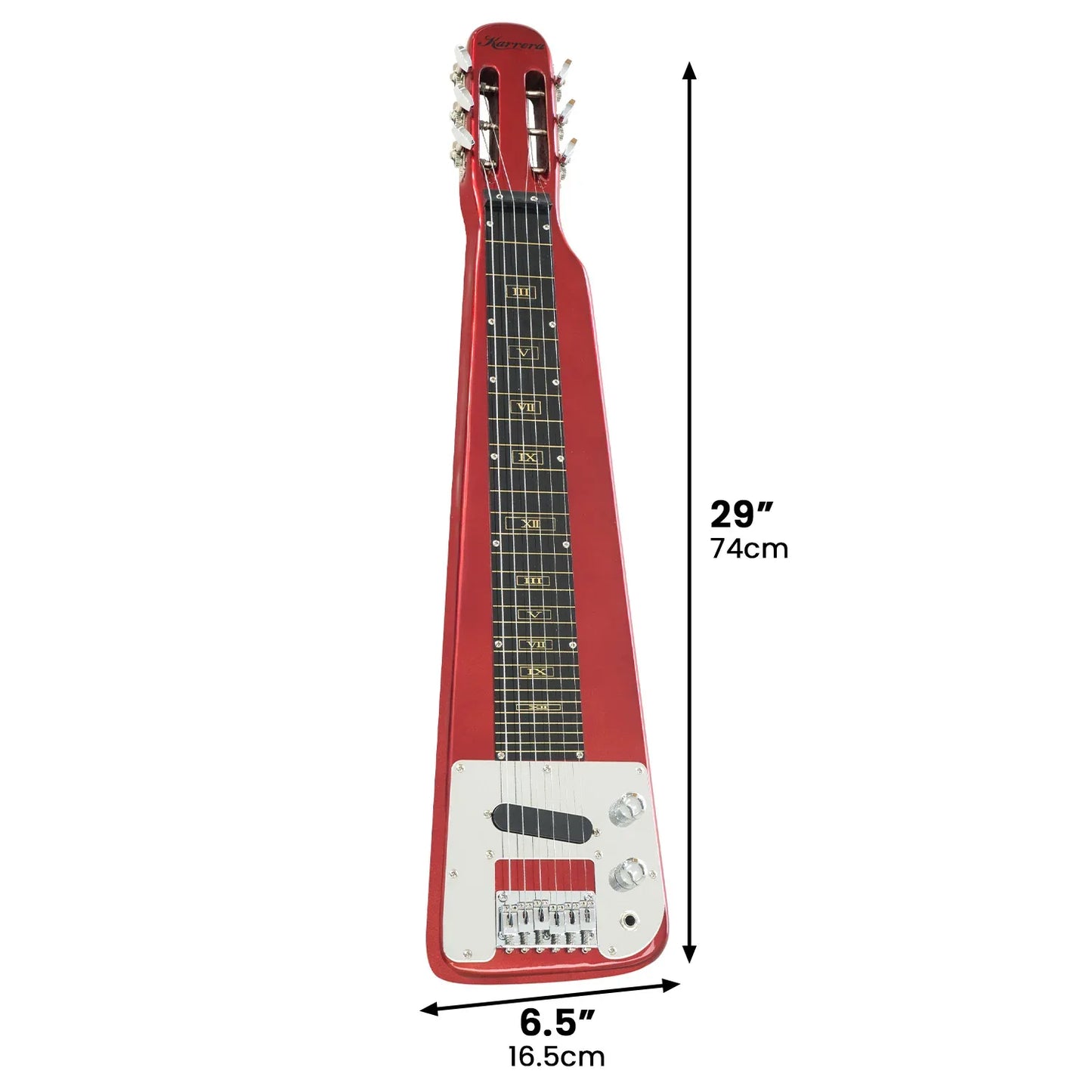Karrera 6-String Steel Lap Guitar - Metallic Red - Mekamart Australia