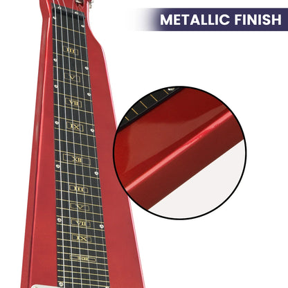 Karrera 6-String Steel Lap Guitar - Metallic Red - Mekamart Australia
