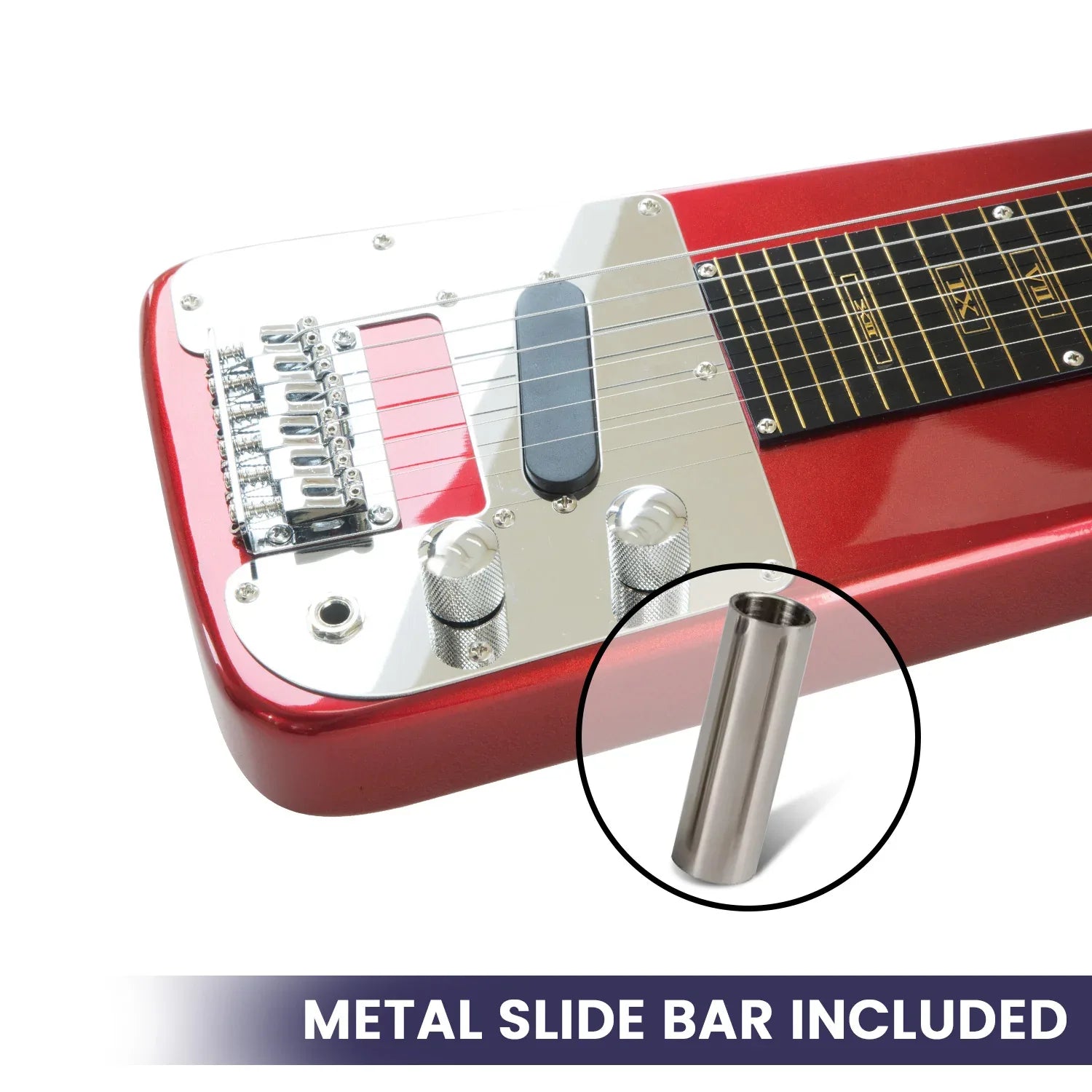 Karrera 6-String Steel Lap Guitar - Metallic Red - Mekamart Australia