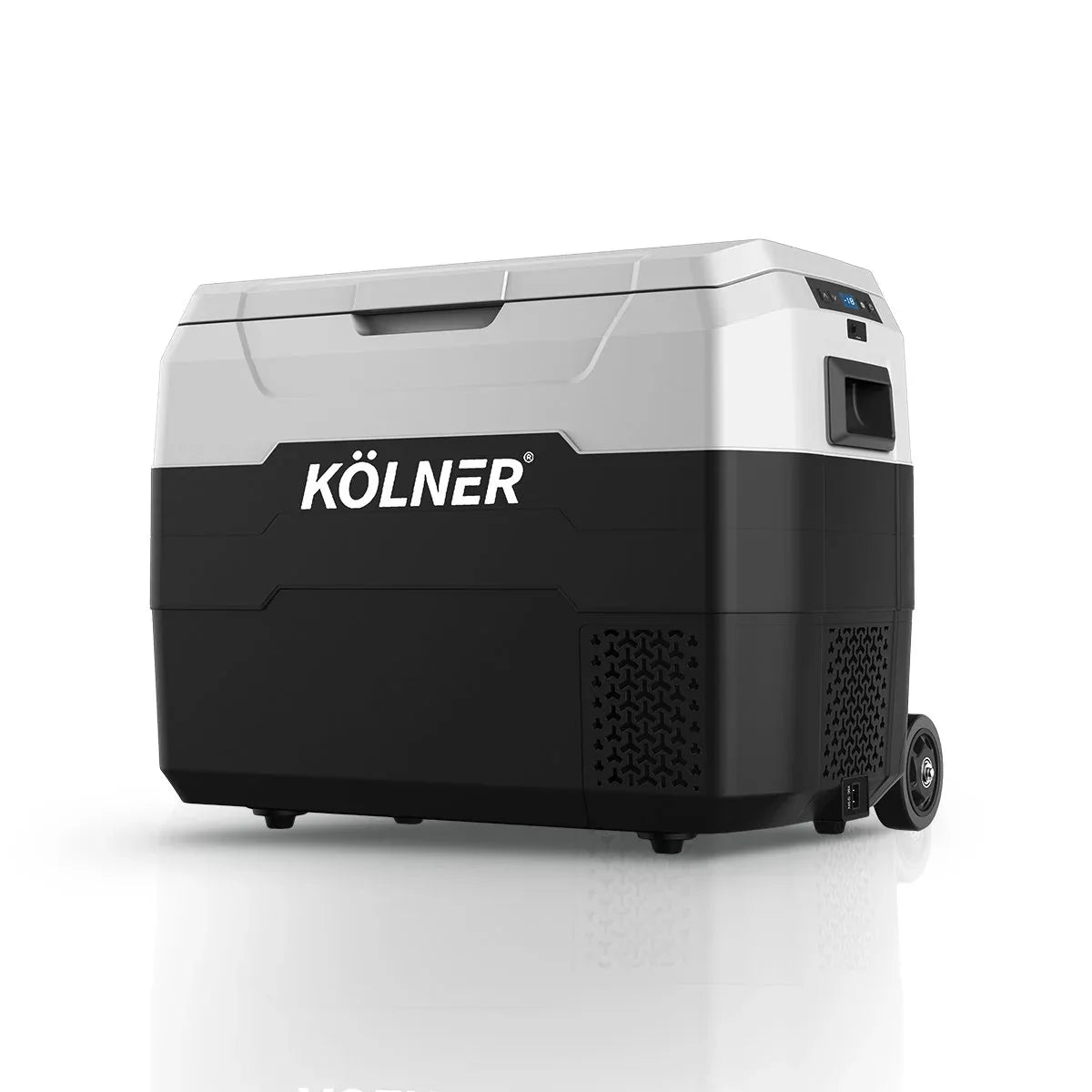 Kolner 40l Fridge Freezer Cooler 12/24/240v Camping Portable Esky Refrigerator With Trolley - Black - Mekamart Australia
