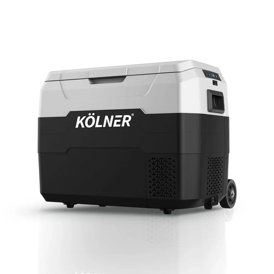 Kolner 40l Fridge Freezer Cooler 12/24/240v Camping Portable Esky Refrigerator With Trolley - Black - Mekamart Australia