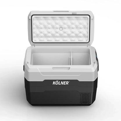 Kolner 40l Fridge Freezer Cooler 12/24/240v Camping Portable Esky Refrigerator With Trolley - Black - Mekamart Australia