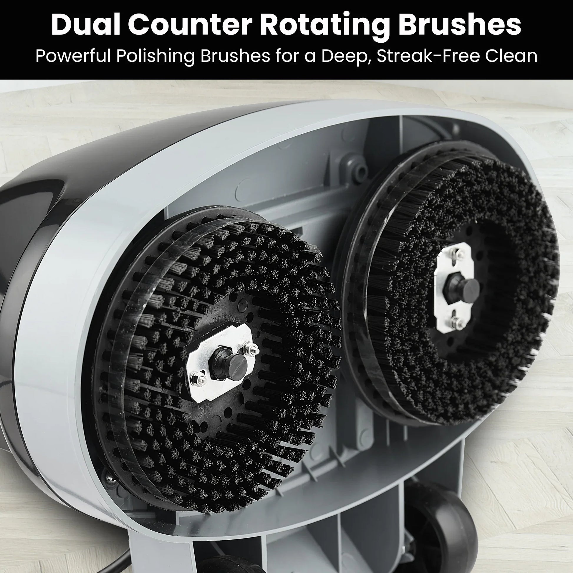 Kartrite Hauskeeper Gen2 5-in-1 Black Electric Floor Polisher Hard Waxer Buffer Scrubber Cleaner 240v With Twin Rotating Brushes 6m Power Cord - Mekamart Australia