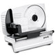 Pronti White Electric Food Slicer 200W with Adjustable Thickness 1 to 15mm Serrated and Fine Edge Stainless Steel Blades