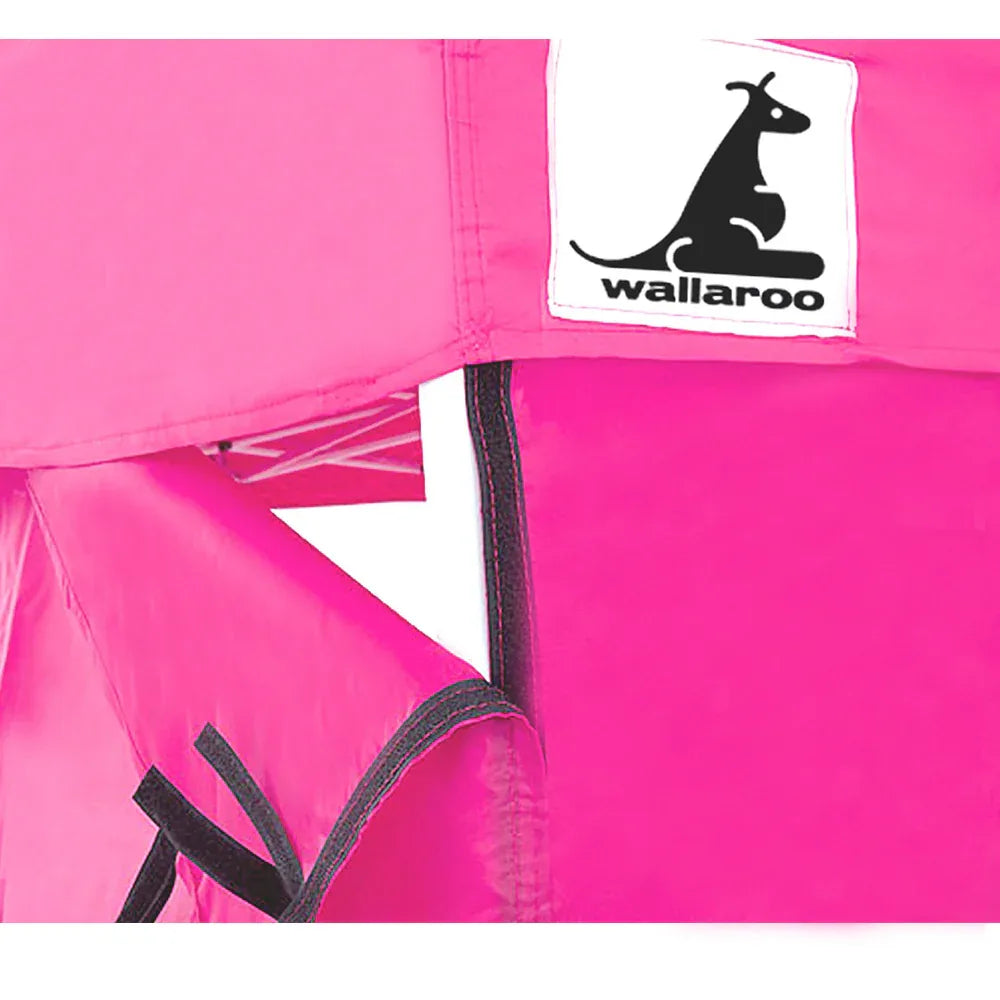 Wallaroo Gazebo Tent Marquee 3x3 PopUp Outdoor Pink - Mekamart Australia