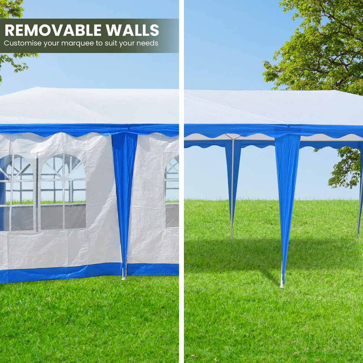 Wallaroo 4x8 Outdoor Event Wedding Marquee Tent Blue - Mekamart Australia