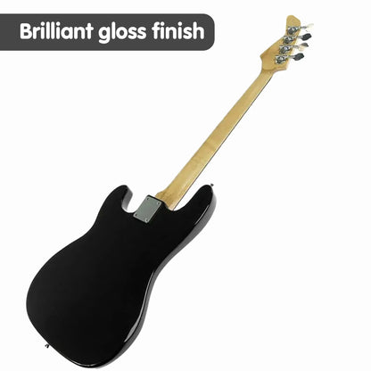 Karrera 39in Electric Guitar Bass Tuner Music 4-String Instrument Full Size Black - Mekamart Australia