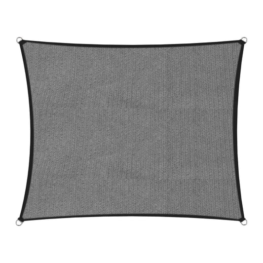 Wallaroo 280gsm Outdoor Square Sun Shade Sail Canopy Grey - 5m X 5m - Mekamart Australia
