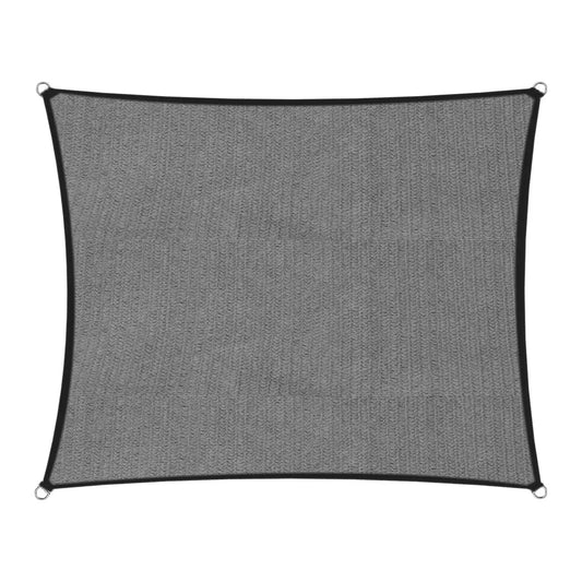 Wallaroo Outdoor Sun Shade Sail Canopy Grey Rectangle 8 x 5M - Mekamart Australia