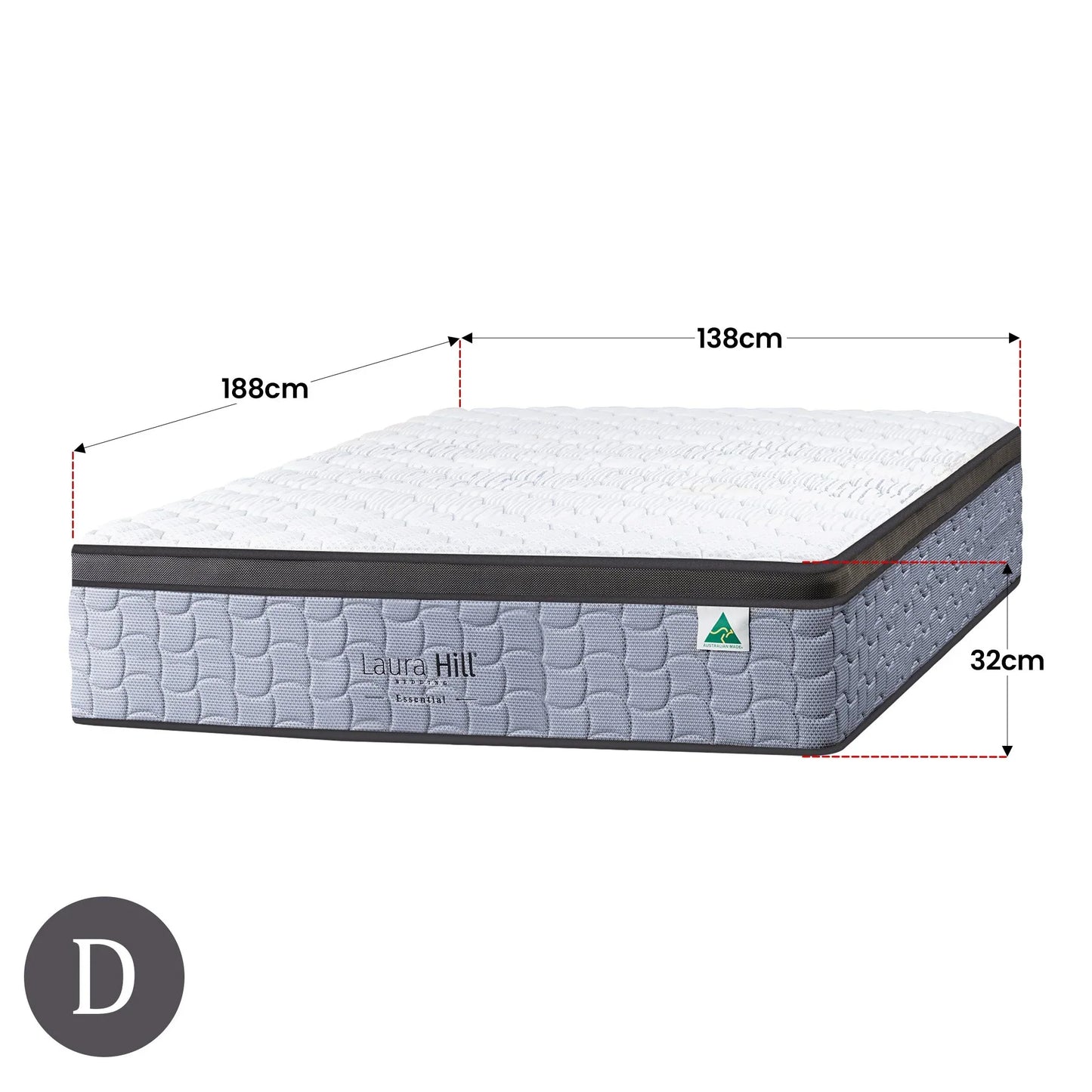 Laura Hill Essential Australian Made Double Premium Mattress - Mekamart Australia