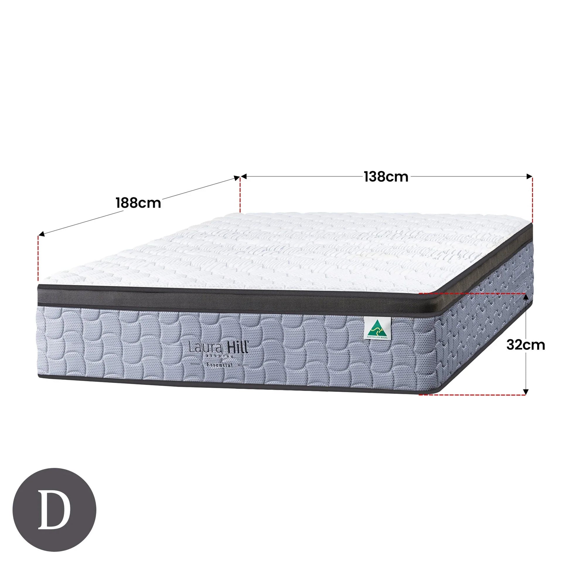 Laura Hill Essential Australian Made Double Premium Mattress - Mekamart Australia