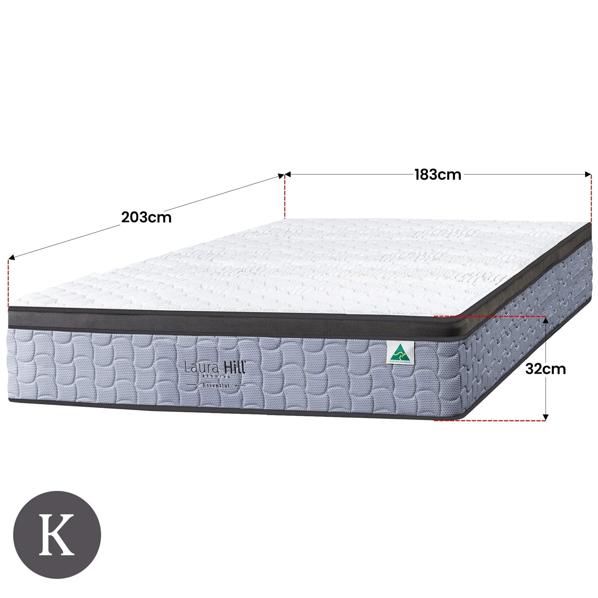 Laura Hill Essential Australian Made King Premium Mattress - Mekamart Australia