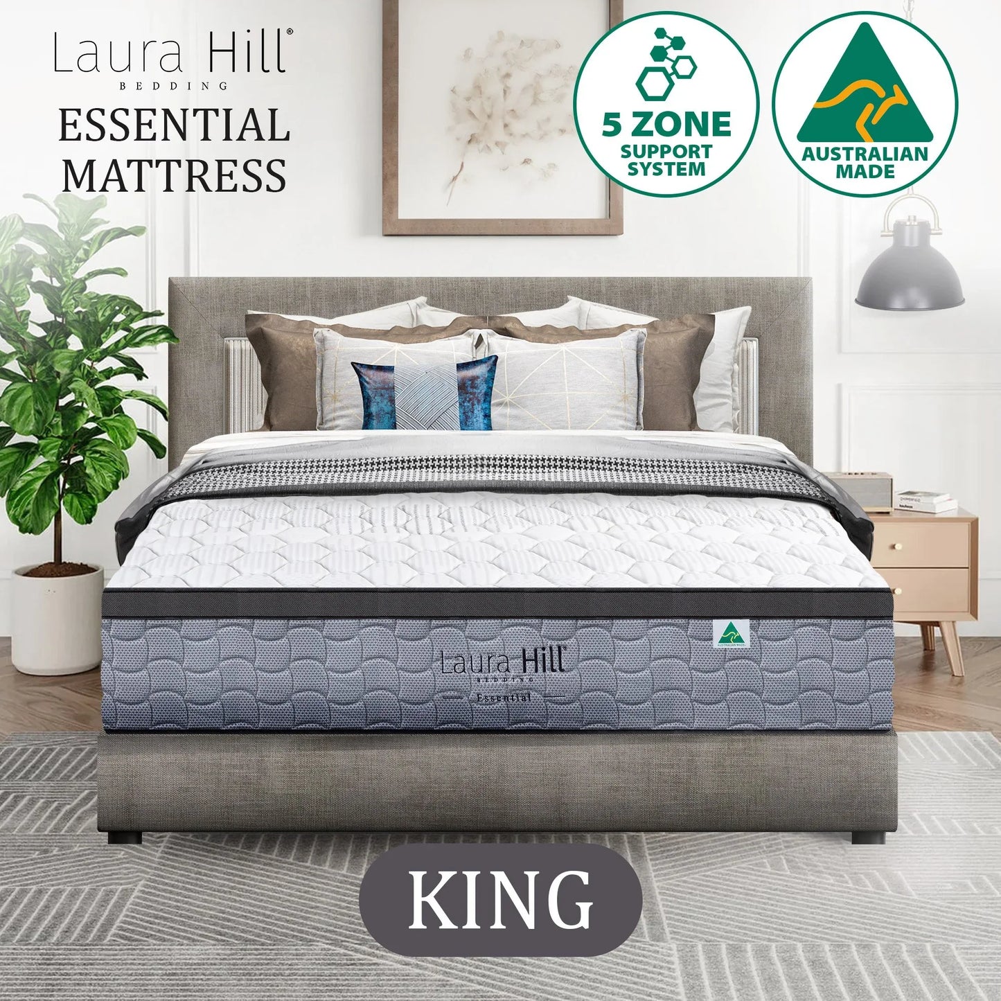 Laura Hill Essential Australian Made King Premium Mattress - Mekamart Australia
