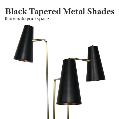 Sarantino Three Metal Shade Floor Lamp - Mekamart Australia