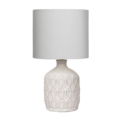 Sarantino Ceramic Table Lamp In Cream - Mekamart Australia