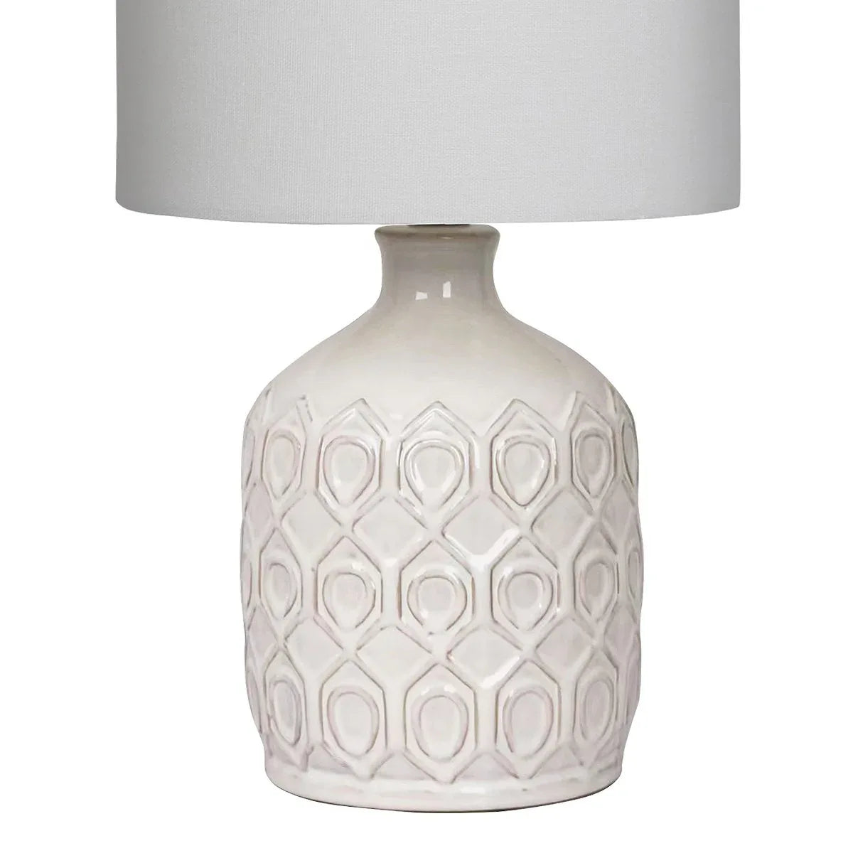 Sarantino Ceramic Table Lamp In Cream - Mekamart Australia