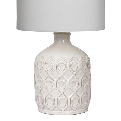 Sarantino Ceramic Table Lamp In Cream - Mekamart Australia