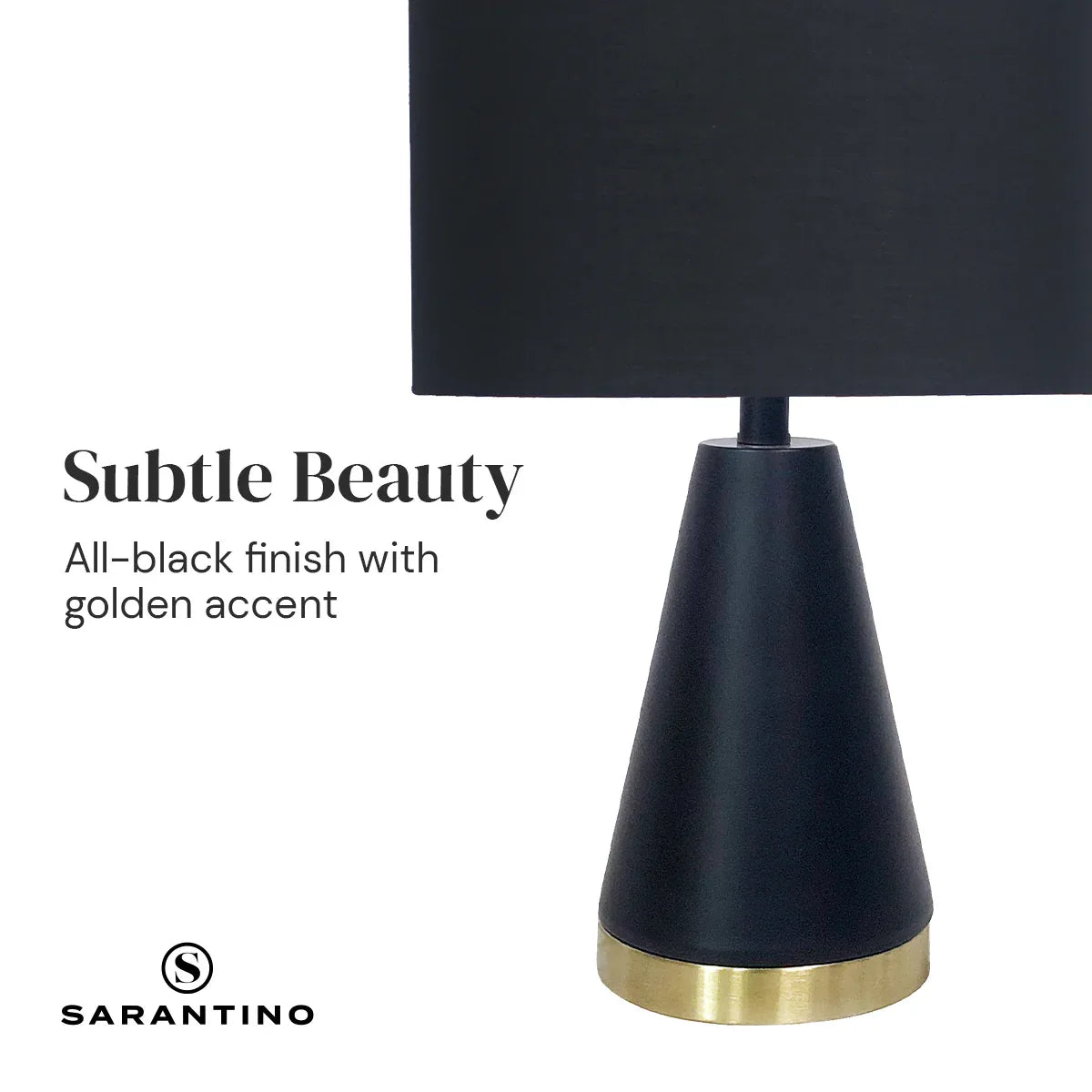 Sarantino Metal Table Lamp in Black and Gold - Mekamart Australia