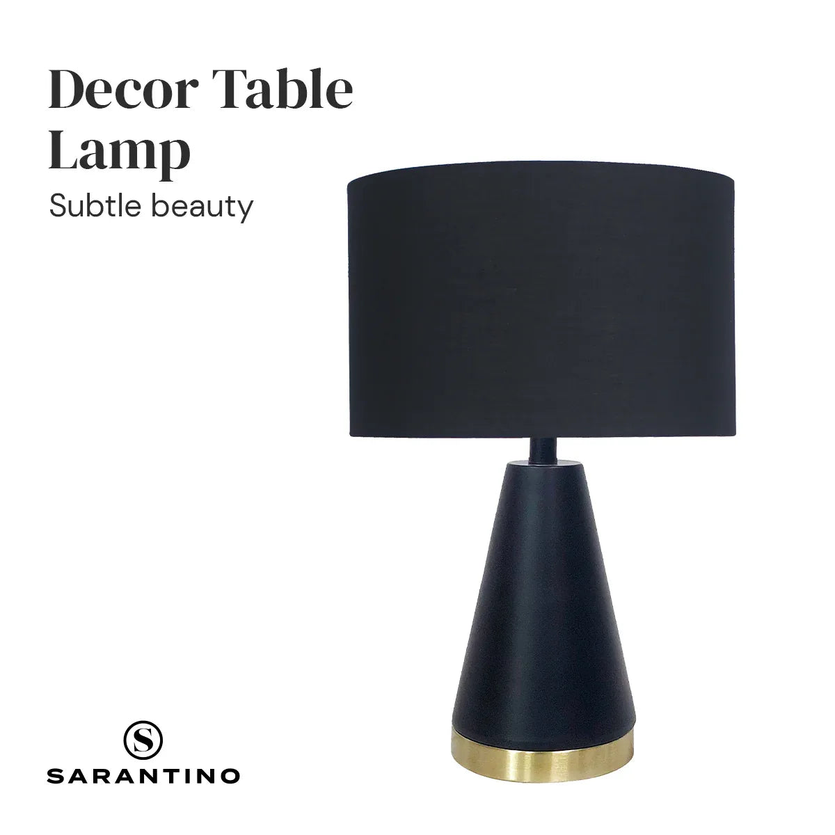 Sarantino Metal Table Lamp in Black and Gold - Mekamart Australia