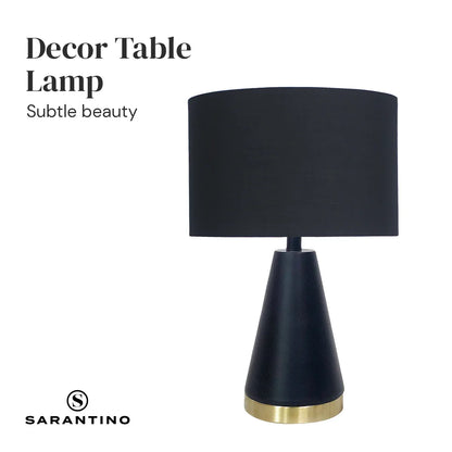 Sarantino Metal Table Lamp in Black and Gold - Mekamart Australia