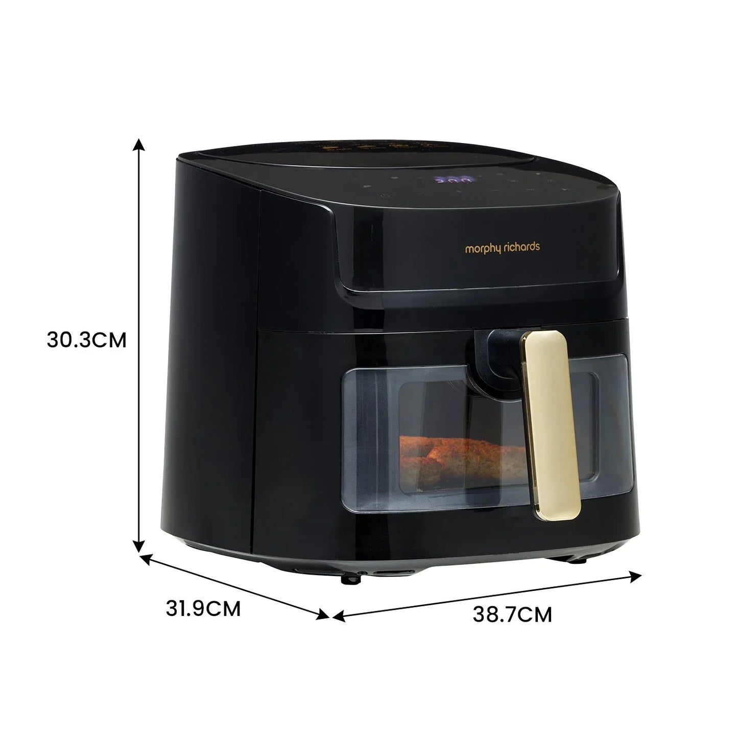 Morphy Richards 6.5L Digital Air Fryer MRAF72BK w/LED Touch Control Panel 8 Preset Cooking Programs Non Stick Drawer - Mekamart Australia