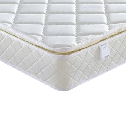 Laura Hill Mattress Queen Size Pillow Top Pocket Spring High Density Foam 22cm - Mekamart Australia