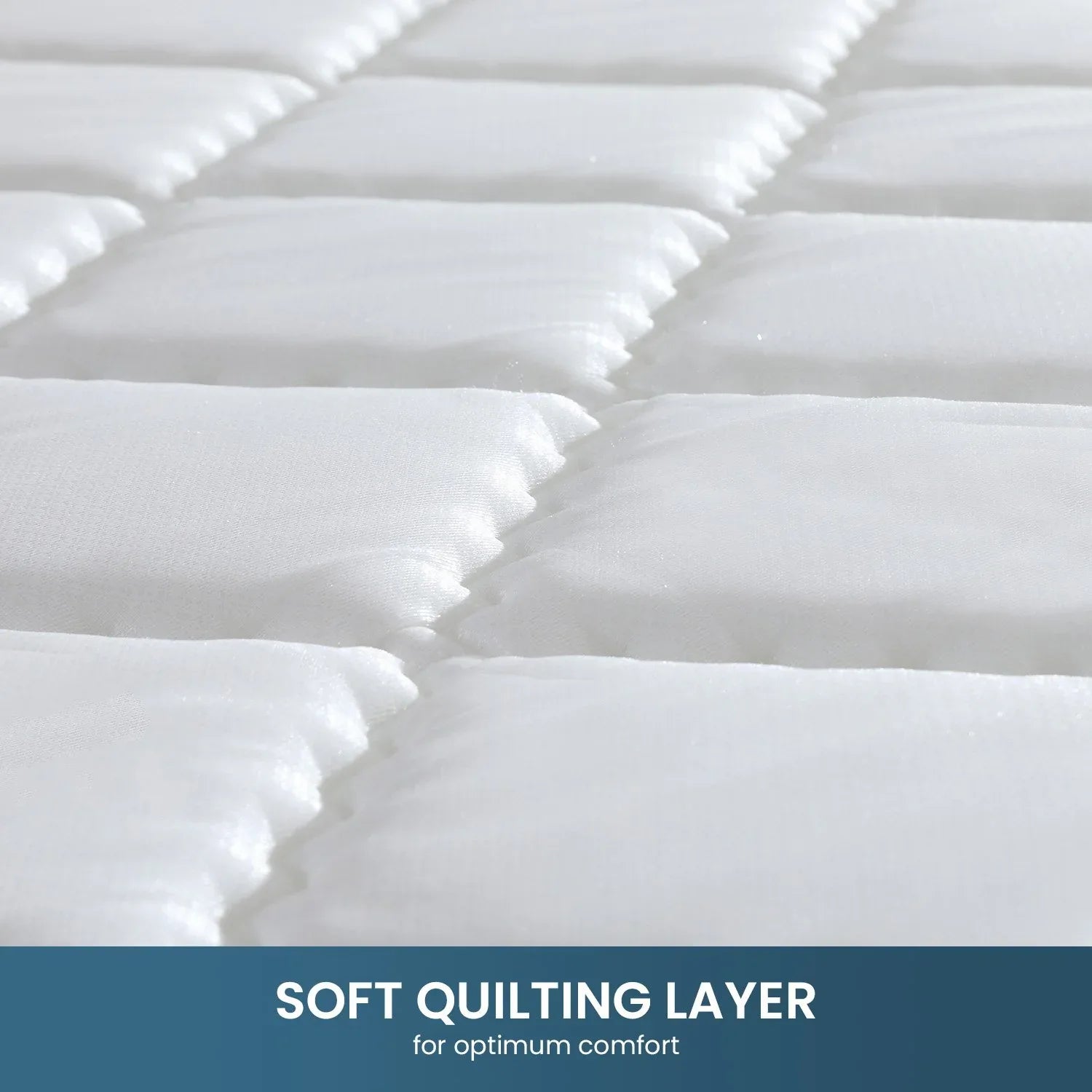 Laura Hill Mattress Queen Size Pillow Top Pocket Spring High Density Foam 22cm - Mekamart Australia