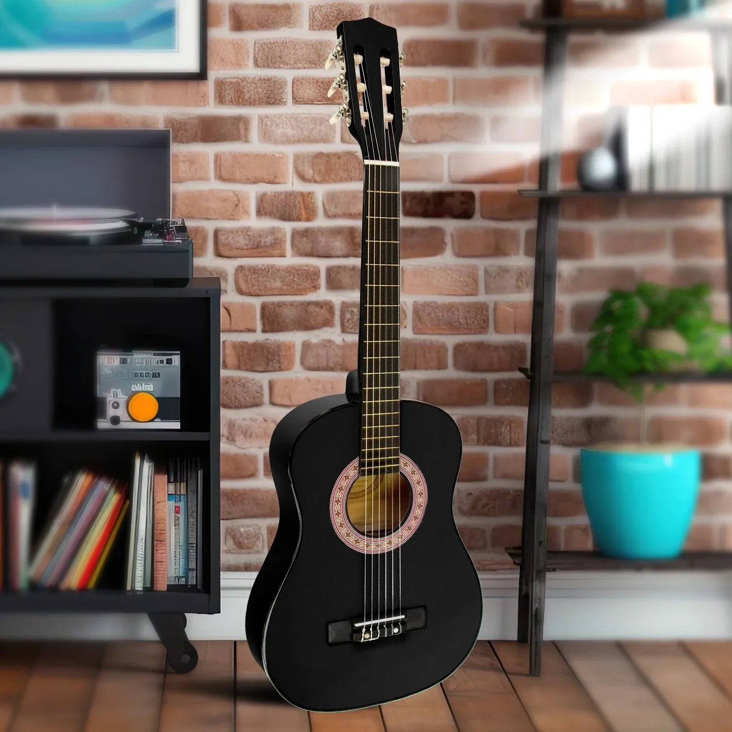 Karrera 34in Acoustic Children Wooden Guitar - Black - Mekamart Australia