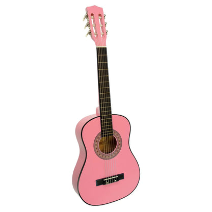 Karrera 34in Acoustic Wooden Childrens Guitar - Pink - Mekamart Australia