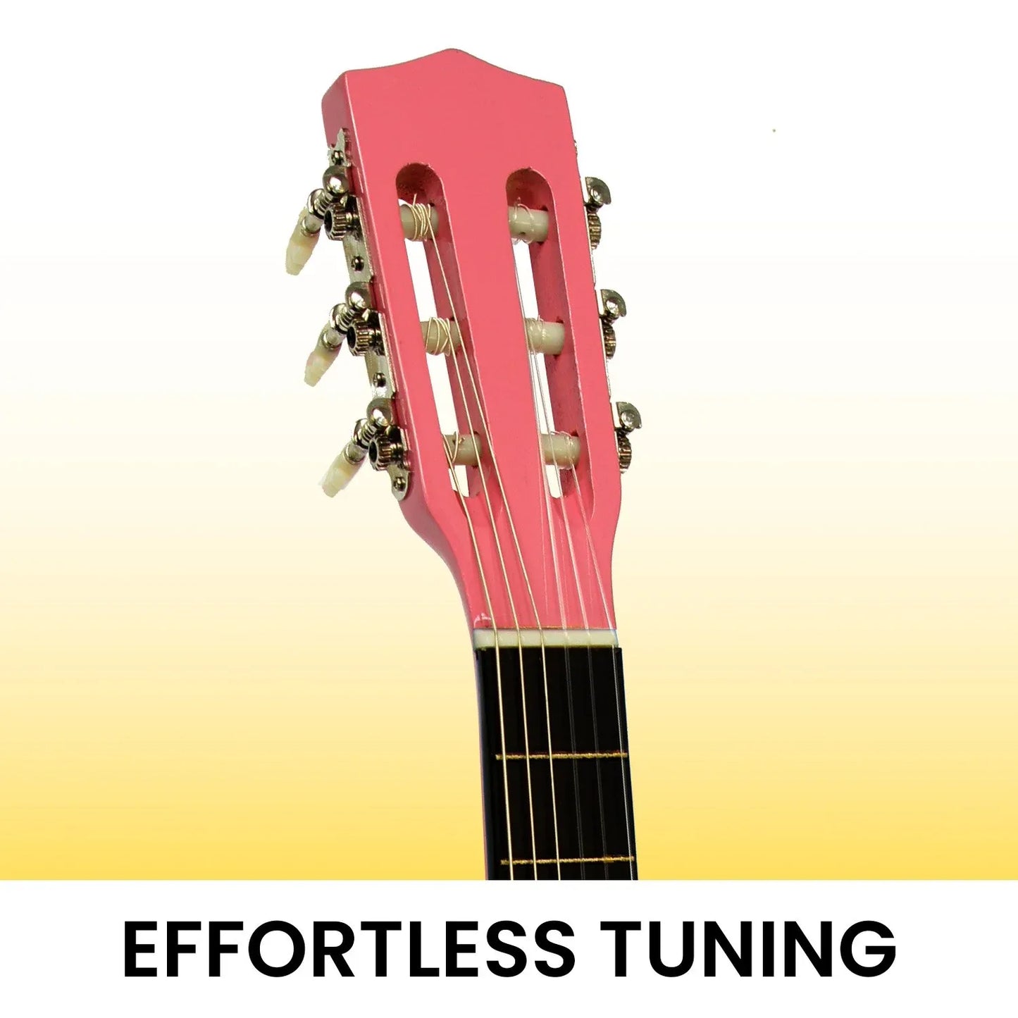 Karrera 34in Acoustic Wooden Childrens Guitar - Pink - Mekamart Australia