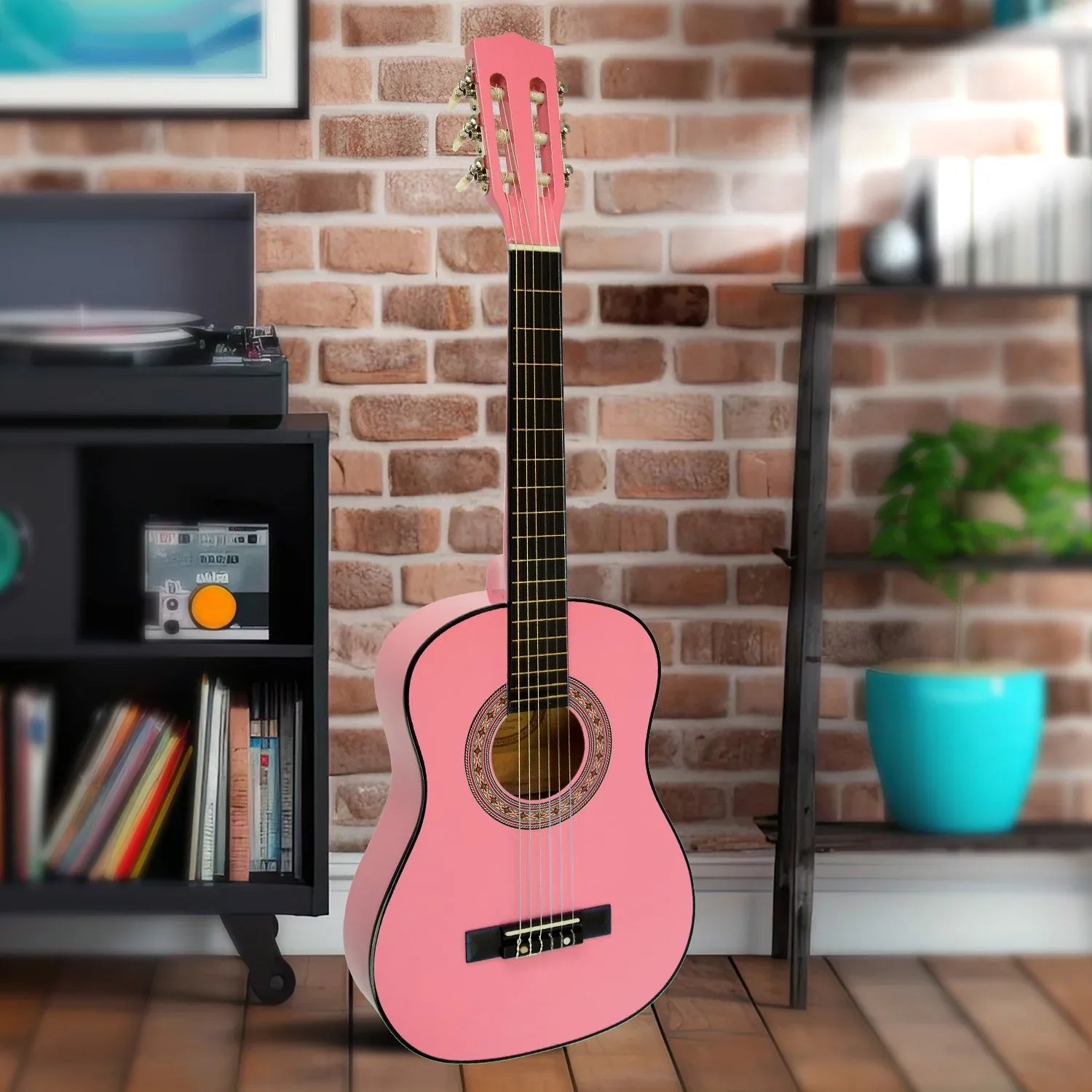 Karrera 34in Acoustic Wooden Childrens Guitar - Pink - Mekamart Australia
