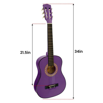 Karrera 34in Acoustic Children no cut Guitar - Purple - Mekamart Australia